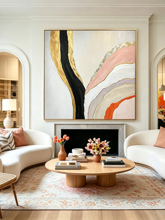 Abstract hand-drawn painting