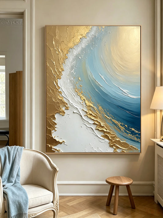 Hand-Painted Ocean Wall Decor