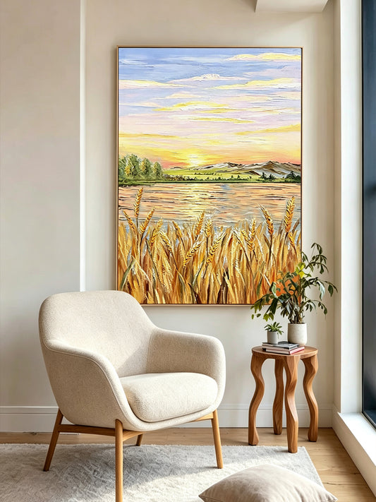 Hand-drawn landscape painting