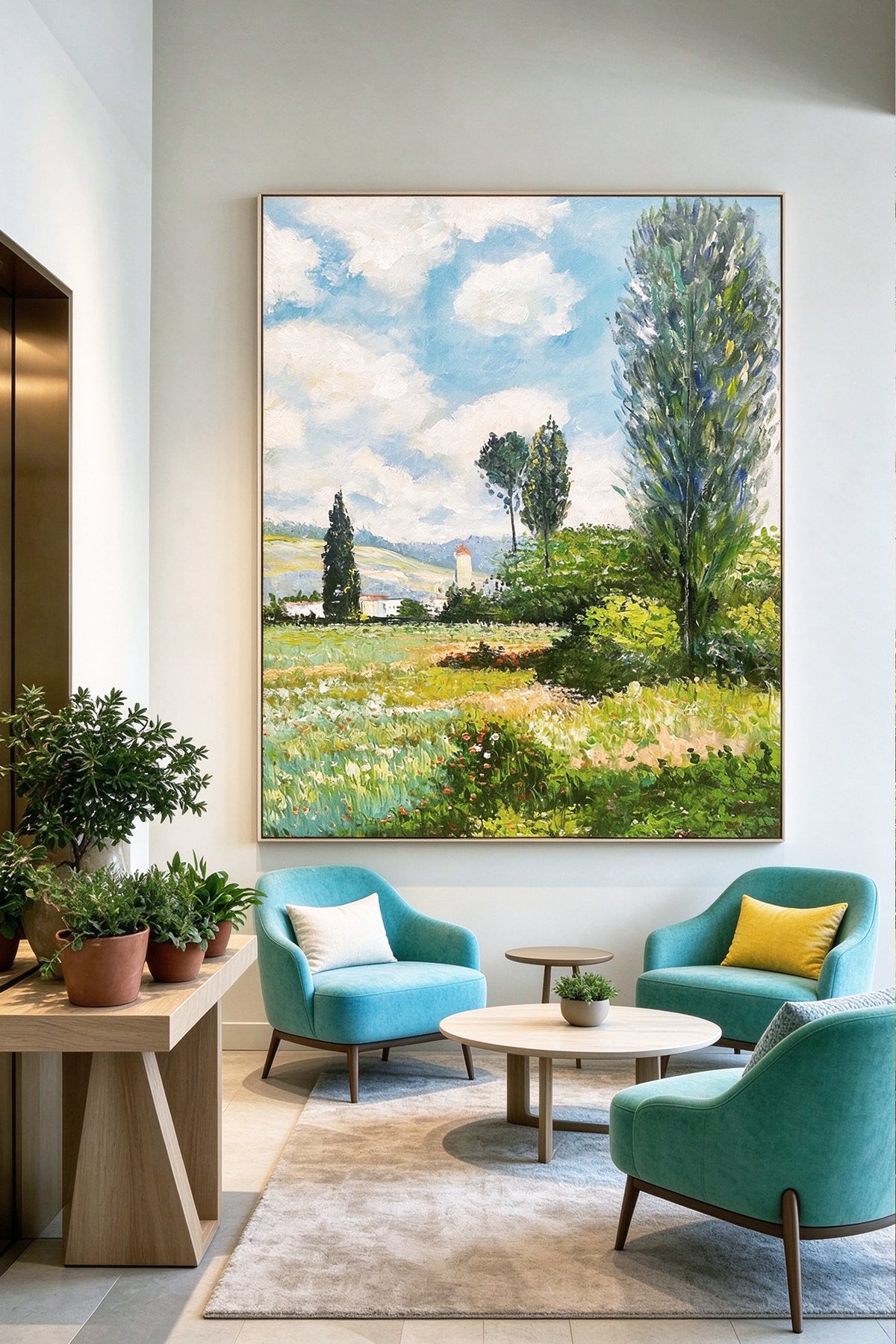 Hand-Painted Landscape Decorative Painting