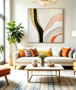 Abstract hand-drawn painting