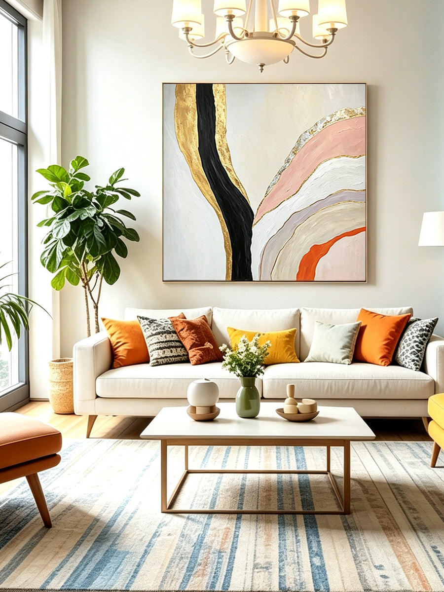 Abstract hand-drawn painting