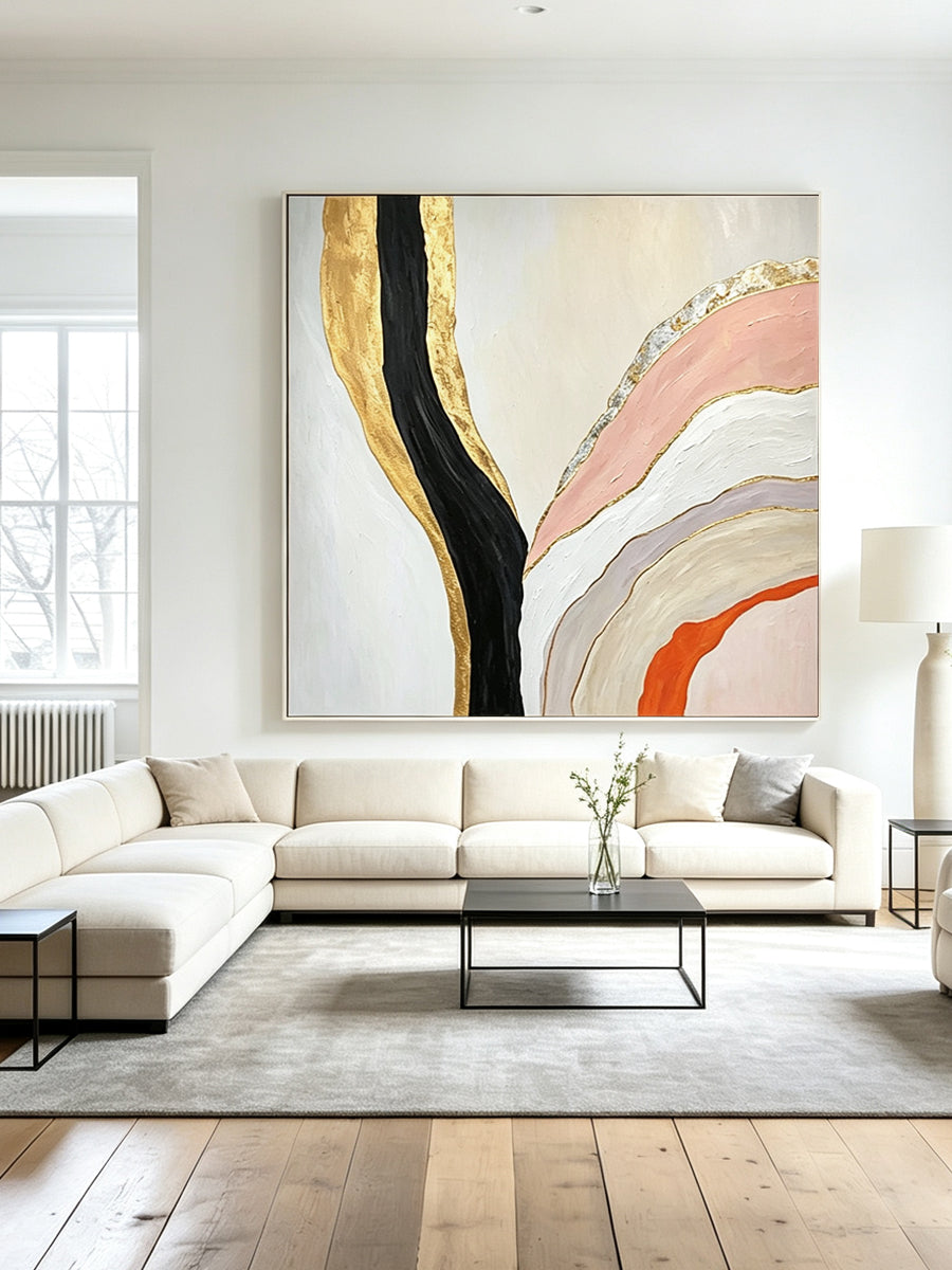 Abstract hand-drawn painting