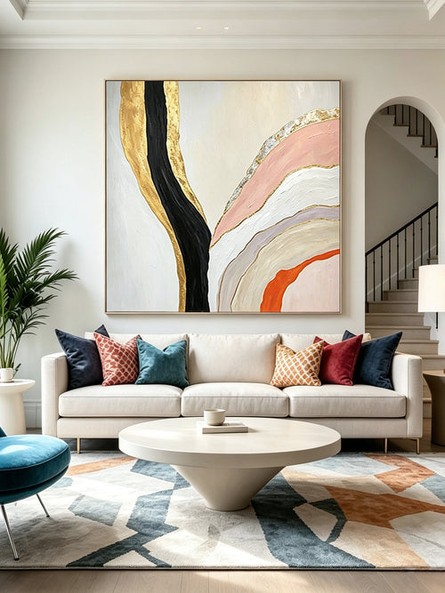 Abstract hand-drawn painting