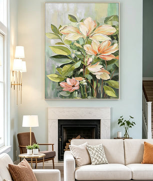 Hand-Painted Floral Decorative Painting