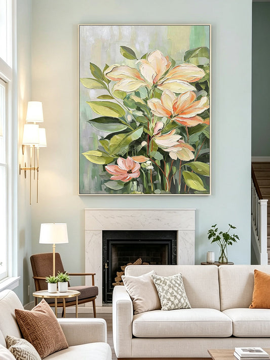 Hand-Painted Floral Decorative Painting