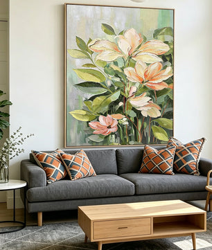 Hand-Painted Floral Decorative Painting
