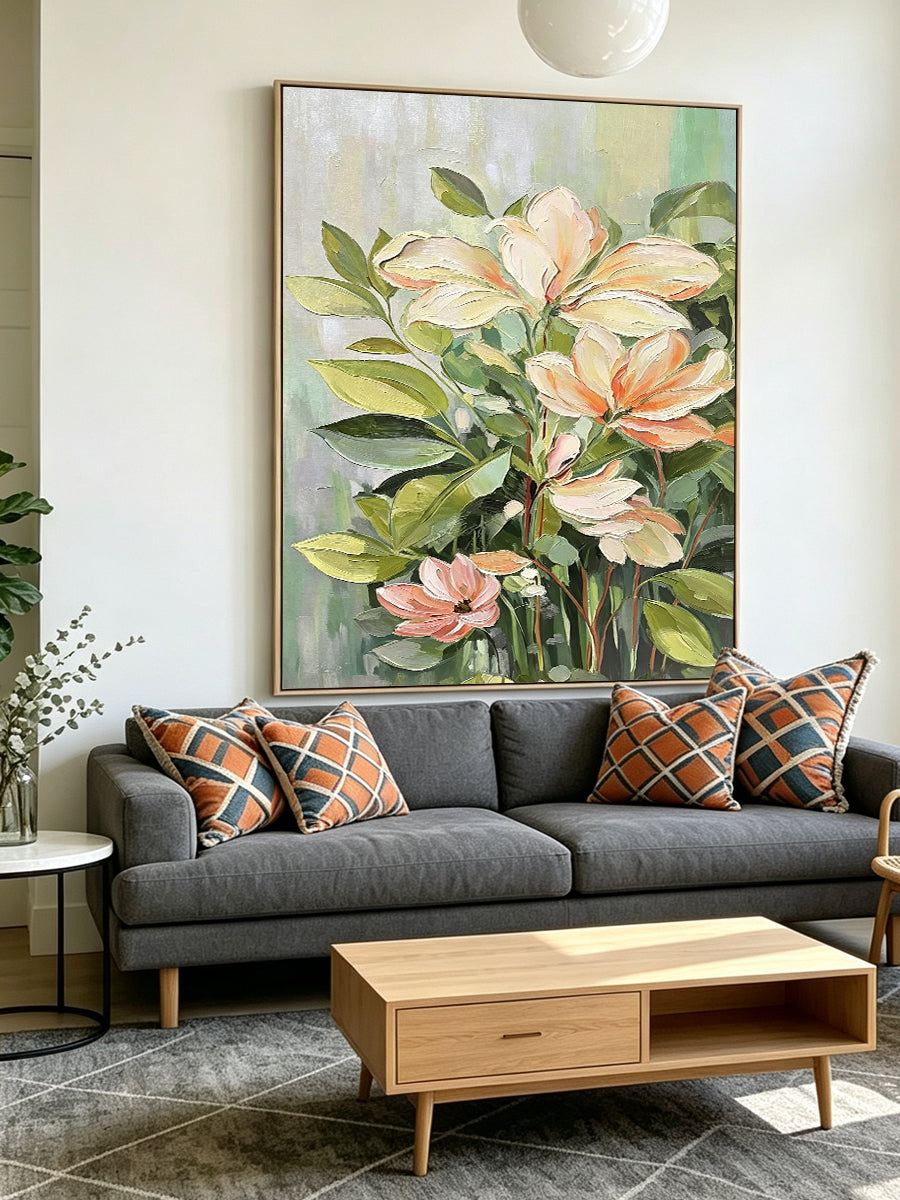 Hand-Painted Floral Decorative Painting