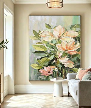 Hand-Painted Floral Decorative Painting