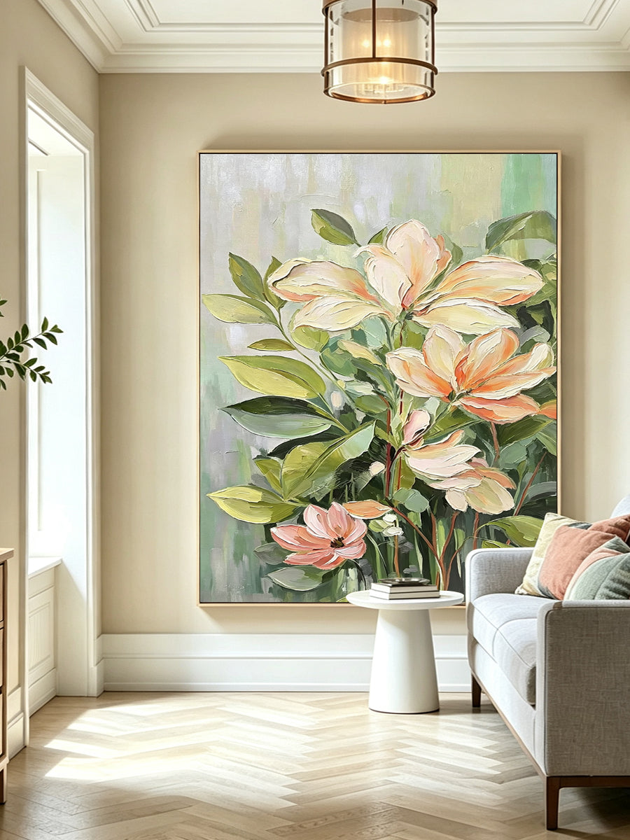 Hand-Painted Floral Decorative Painting