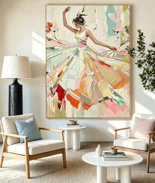 Portrait Dance Figure Wall Painting