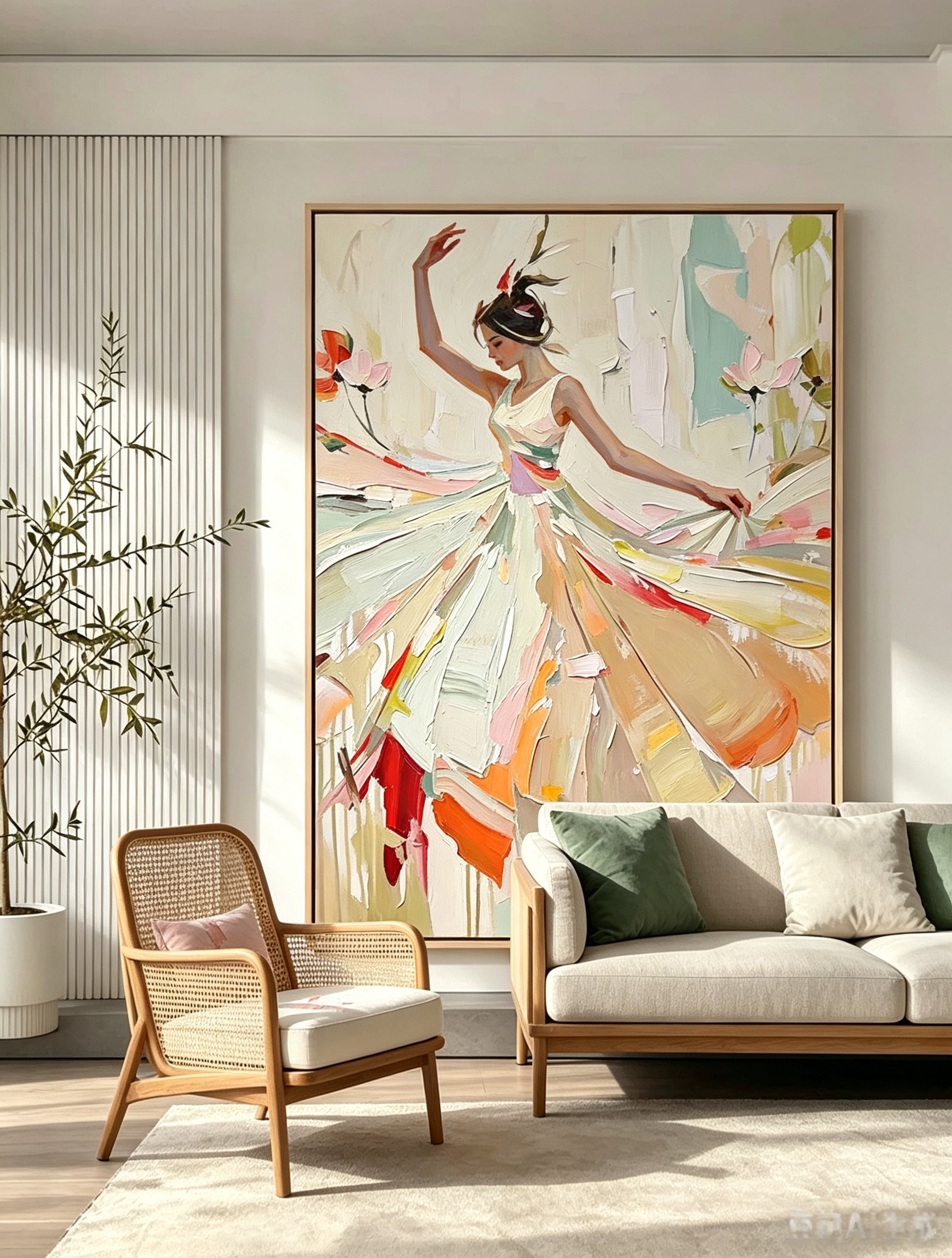 Portrait Dance Figure Wall Painting