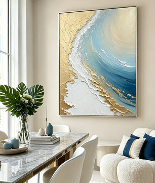 Hand-Painted Ocean Wall Decor
