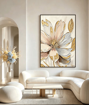 Hand-drawn floral paintings