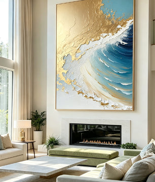 Hand-Painted Ocean Wall Decor