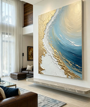 Hand-Painted Ocean Wall Decor