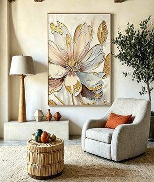 Hand-drawn floral paintings