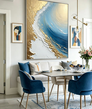 Hand-Painted Ocean Wall Decor