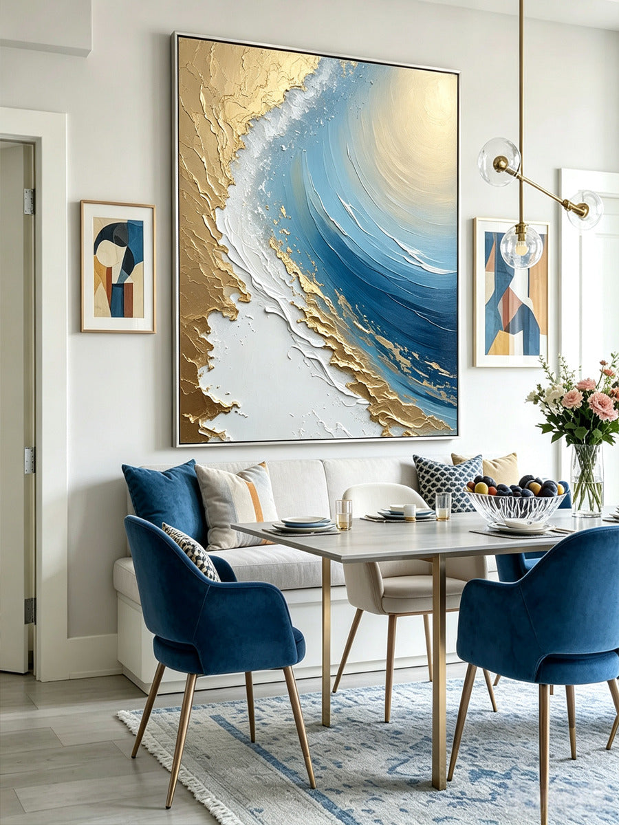 Hand-Painted Ocean Wall Decor