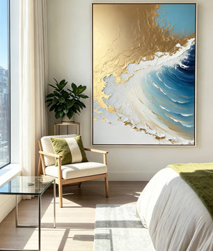 Hand-Painted Ocean Wall Decor