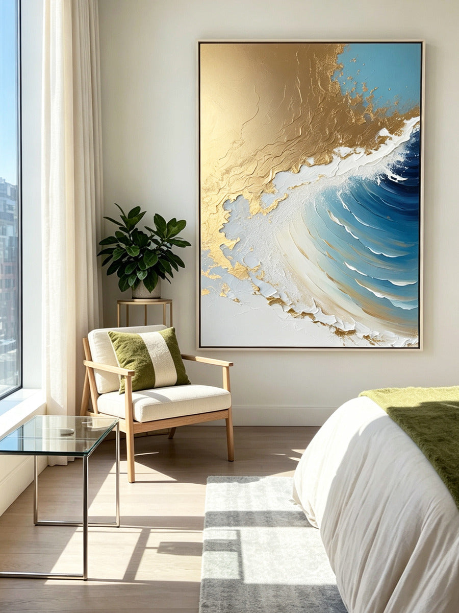 Hand-Painted Ocean Wall Decor