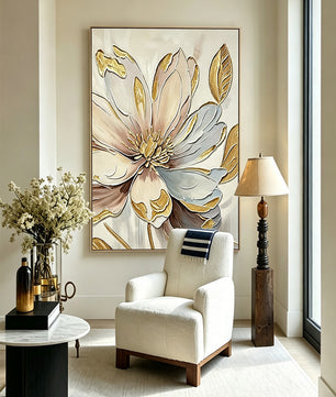 Hand-drawn floral paintings