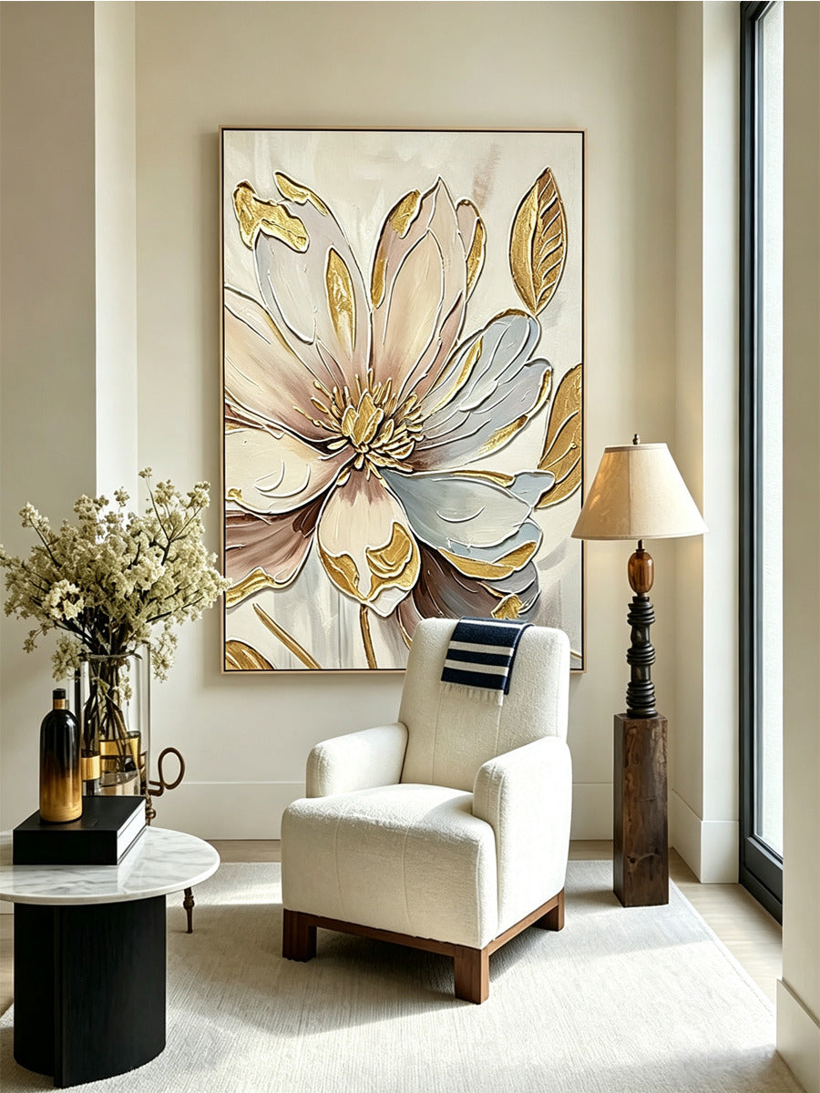 Hand-drawn floral paintings