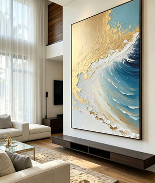 Hand-Painted Ocean Wall Decor