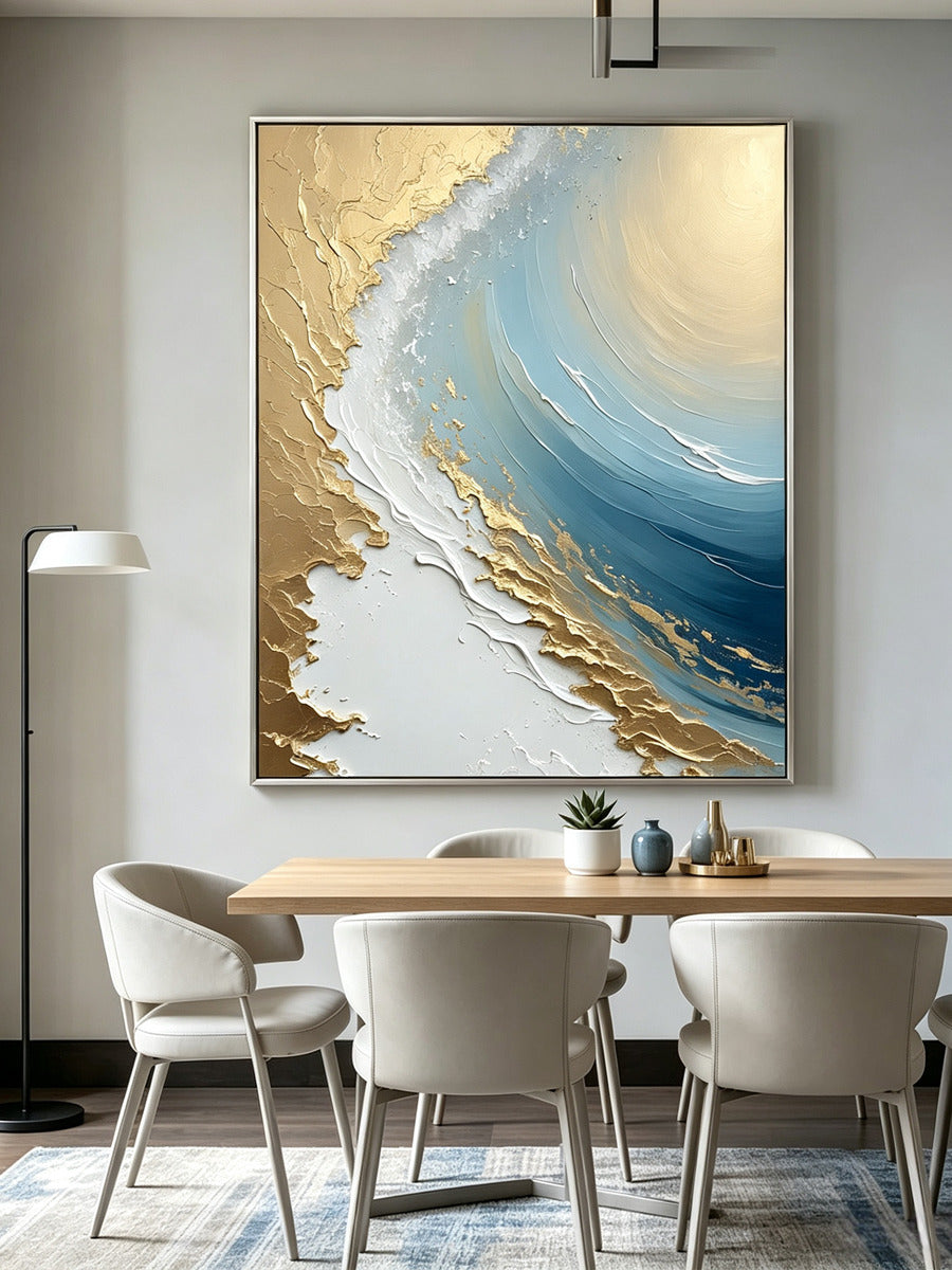 Hand-Painted Ocean Wall Decor