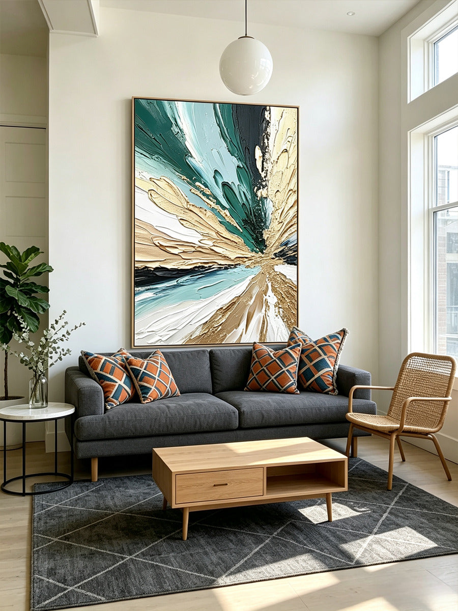 Abstract hand-drawn painting