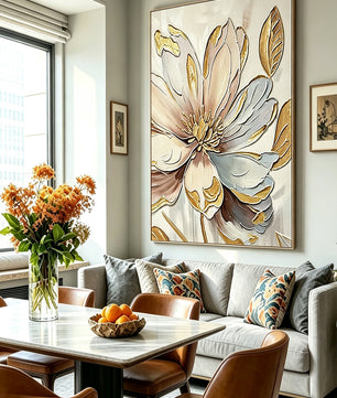 Hand-drawn floral paintings