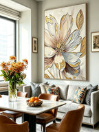 Hand-drawn floral paintings