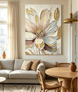 Hand-drawn floral paintings