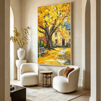 Hand-drawn landscape painting