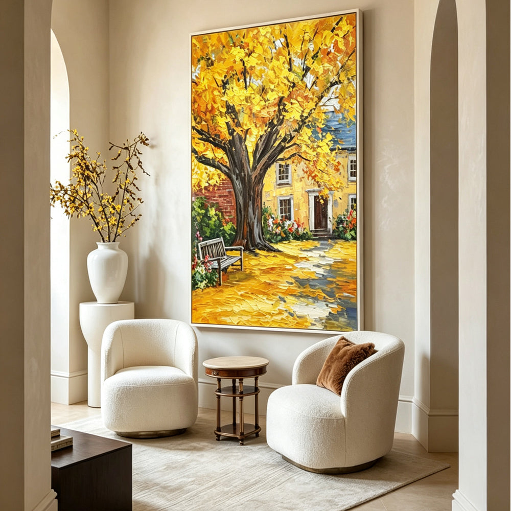 Hand-drawn landscape painting