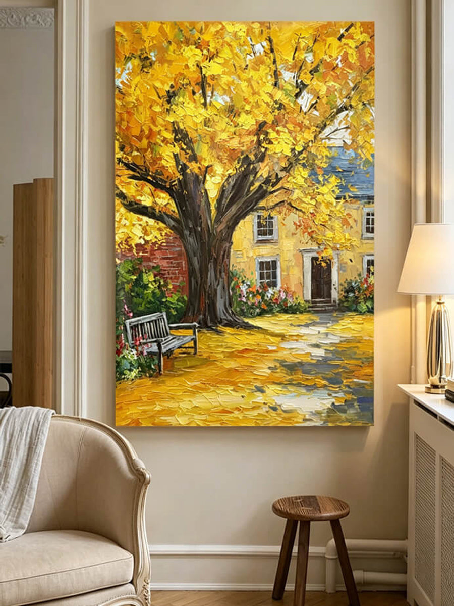 Hand-drawn landscape painting