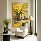 Hand-drawn landscape painting