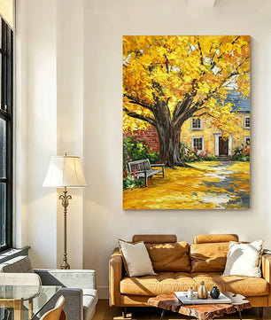 Hand-drawn landscape painting