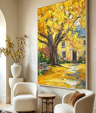 Hand-drawn landscape painting