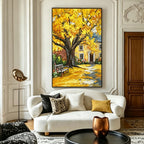 Hand-drawn landscape painting