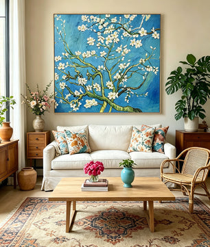 Reproduction version – purely hand-drawn apricot blossoms