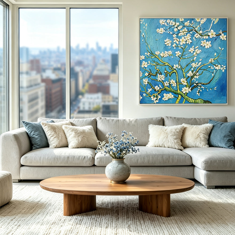 Reproduction version – purely hand-drawn apricot blossoms