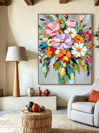 Hand-drawn floral paintings