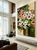 Hand-drawn floral paintings