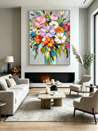 Hand-drawn floral paintings