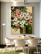 Hand-drawn floral paintings