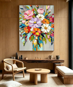 Hand-drawn floral paintings
