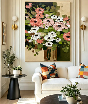 Hand-drawn floral paintings