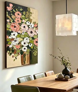 Hand-drawn floral paintings