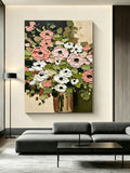 Hand-drawn floral paintings